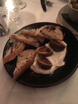 Figs and Feta appetizer  at Crossroads Kitchen in Los Angeles
