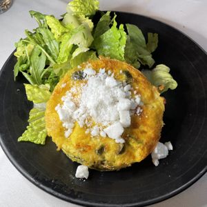 Vegan Spinach and Feta Frittata #Veganuary at Crossroads Kitchen in Los Angeles