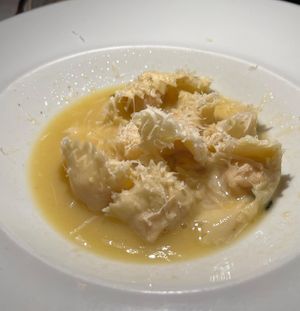 Squash tortelli  at Crossroads Kitchen in Los Angeles