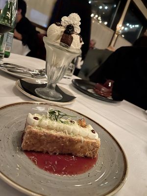 Lemon dessert   at Crossroads Kitchen in Los Angeles