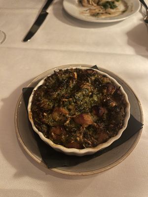 Baked Mushroom Scallops  at Crossroads Kitchen in Los Angeles