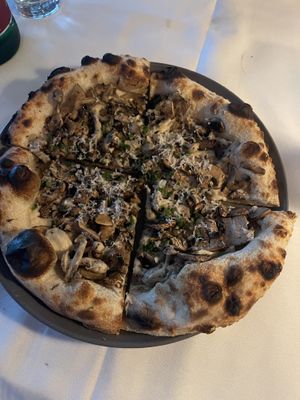 Truffle Mushroom Bianca Pizza  at Crossroads Kitchen in Los Angeles