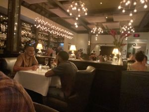 Festive dining room  at Crossroads Kitchen in Los Angeles