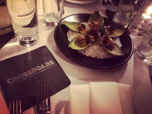 Artichoke appetizer   at Crossroads Kitchen in Los Angeles