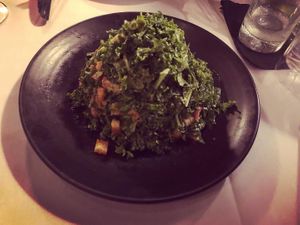 Kale salad  at Crossroads Kitchen in Los Angeles