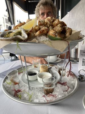 Seafood Tower  at Crossroads Kitchen in Los Angeles