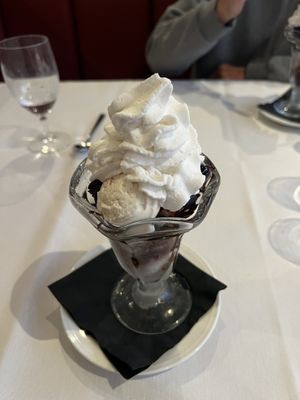 Brownie sundae. So decadent and tasty.  at Crossroads Kitchen in Los Angeles