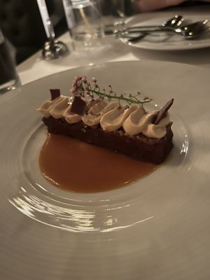 Caramel chocolate bar  at Crossroads Kitchen in Los Angeles
