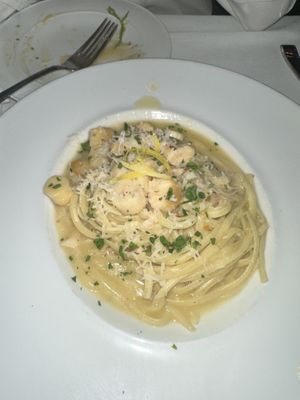 Linguine scallops  at Crossroads Kitchen in Los Angeles