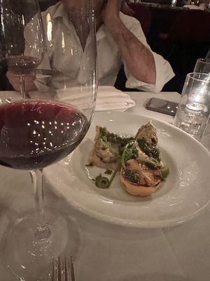 Artichoke hearts (seasonal- fall menu)  at Crossroads Kitchen in Los Angeles