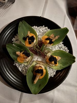 “Oysters” that were good but didn’t taste like oysters  at Crossroads Kitchen in Los Angeles