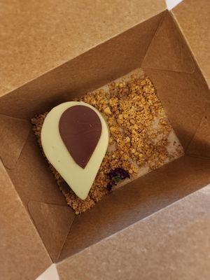 Pear cake dessert. Delicious. at Crossroads Kitchen in Los Angeles