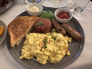 Break the fast  at Crossroads Kitchen in Los Angeles