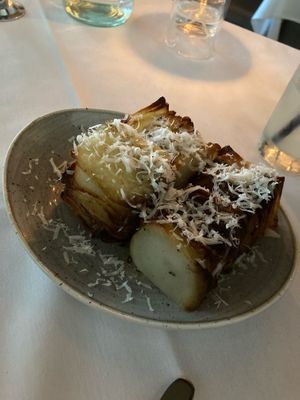Truffle potatoes  at Crossroads Kitchen in Los Angeles