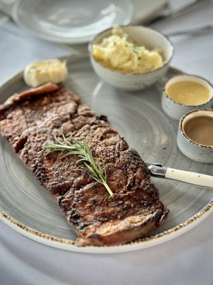Eggplant Skirt Steak  at Crossroads Kitchen in Los Angeles