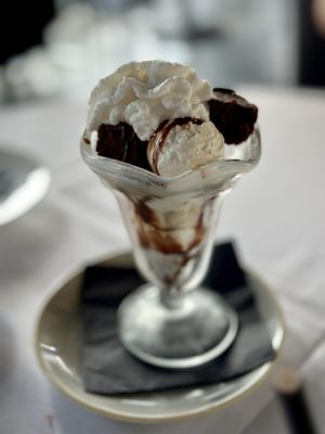 Brownie Sundae  at Crossroads Kitchen in Los Angeles
