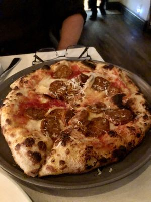 Pepperoni pizza  at Crossroads Kitchen in Los Angeles