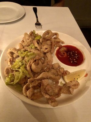 Calamari   at Crossroads Kitchen in Los Angeles