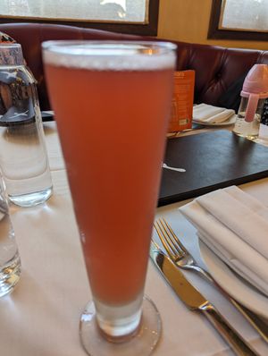 Pomegranate kombucha at Crossroads Kitchen in Los Angeles