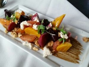 baby beet salad at Crossroads Kitchen in Los Angeles