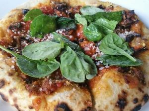 tarrntine pizza at Crossroads Kitchen in Los Angeles