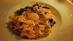 Fettuccine Carbonara   at Crossroads Kitchen in Los Angeles