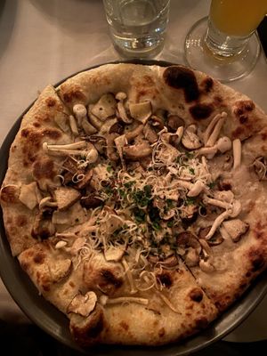 Truffle mushroom pizza   at Crossroads Kitchen in Los Angeles