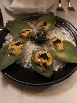 Artichoke oyster  at Crossroads Kitchen in Los Angeles