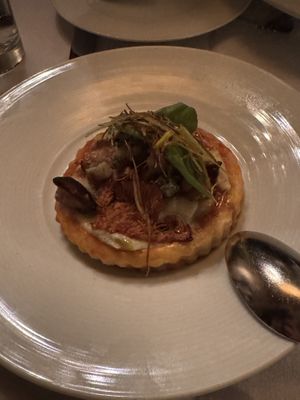 Mushroom tart, I think   at Crossroads Kitchen in Los Angeles