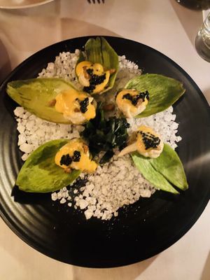 Artichoke oysters  at Crossroads Kitchen in Los Angeles