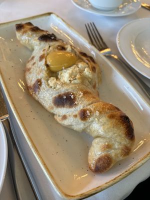 Khachapuri  at Crossroads Kitchen in Los Angeles
