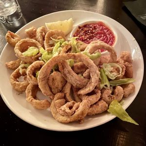 Crispy Calamarii  at Crossroads Kitchen in Los Angeles