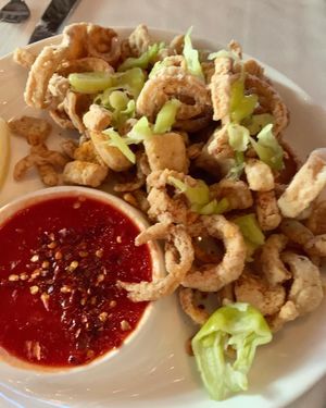 Calamari at Crossroads Kitchen in Los Angeles