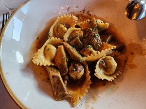 Spinach and ricotta tortelli at Crossroads Kitchen in Los Angeles