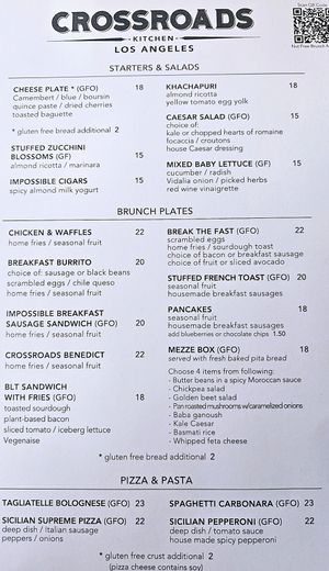  at Crossroads Kitchen in Los Angeles