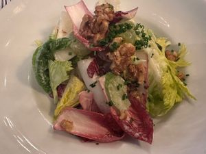 Harvest salad.  I love endive!  at Crossroads Kitchen in Los Angeles