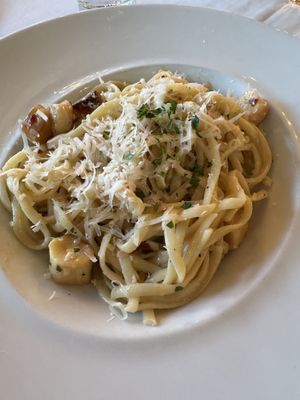 Scallop pasta  at Crossroads Kitchen in Los Angeles