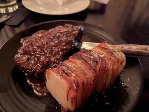 Lions mane mushroom steak (4 ⭐️ )  at Crossroads Kitchen in Los Angeles