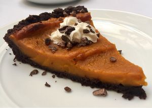 Chocolate tart  at Crossroads Kitchen in Los Angeles