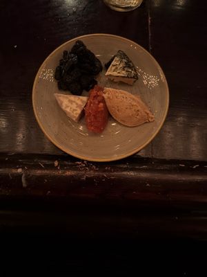 Cheese 🧀 plate 🍽️ no bread 🍞   at Crossroads Kitchen in Los Angeles
