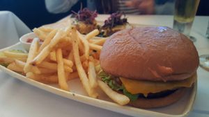 impossible burger at Crossroads Kitchen in Los Angeles