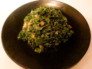 kale Caesar salad  at Crossroads Kitchen in Los Angeles
