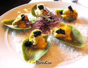 Artichoke oysters at Crossroads Kitchen in Los Angeles
