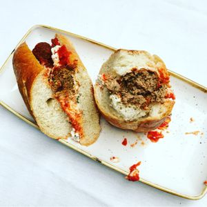 Meatless meatball sub! at Crossroads Kitchen in Los Angeles
