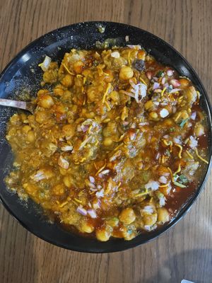 Vegan Aloo Tikki with Chole Chickpeas  at Jannat-E-Punjab in Guelph