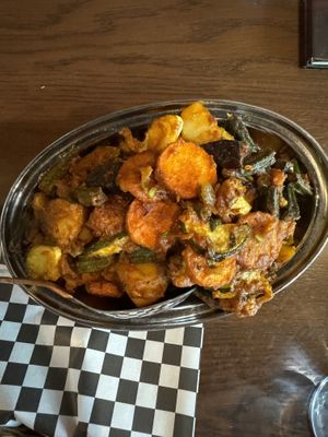 Vegan Mixed Vegetable Curry (no dairy)  at Jannat-E-Punjab in Guelph