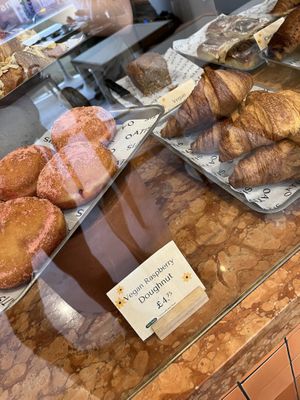 Vegan donuts and banana bread  at Oatis in London