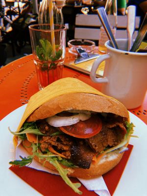 Döner  at Cafe Harvest in Vienna