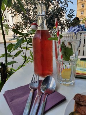 Homemade lemonade at Cafe Harvest in Vienna