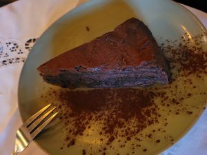 Sachertorte at Cafe Harvest in Vienna